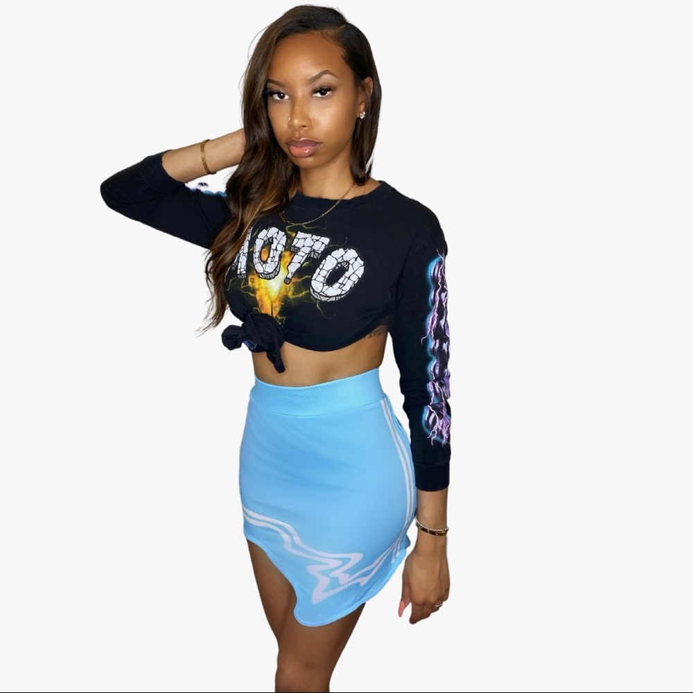 Asymmetrical Mini Skirt